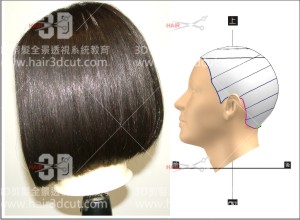 1-3逆斜劃分線(逆斜外型剪髮